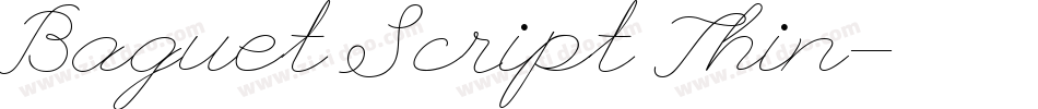 Baguet Script Thin字体转换